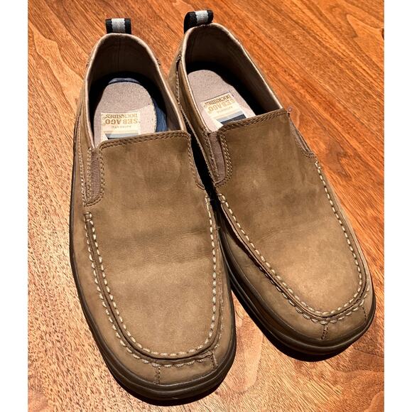 Sebago Docksides Men's 8.5 Men’s Slip-On Leather Shoes Brown Cayo Largo - Picture 1 of 8